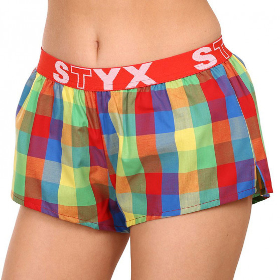 Damshorts Styx sport elastisk flerfärgad (T925)