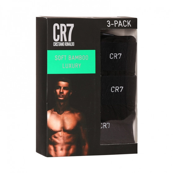 3PACK Boxershorts för herrar CR7 bambu svart (82130-49-404)