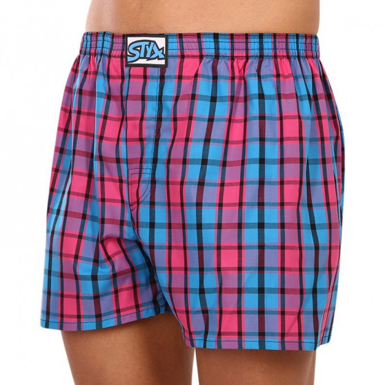 3PACK Boxershorts för herrar Styx klassiskt gummi överdimensionerat flerfärgad (E9343536)