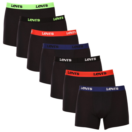 7PACK Boxershorts för herrar Levis svart (701222089 001)