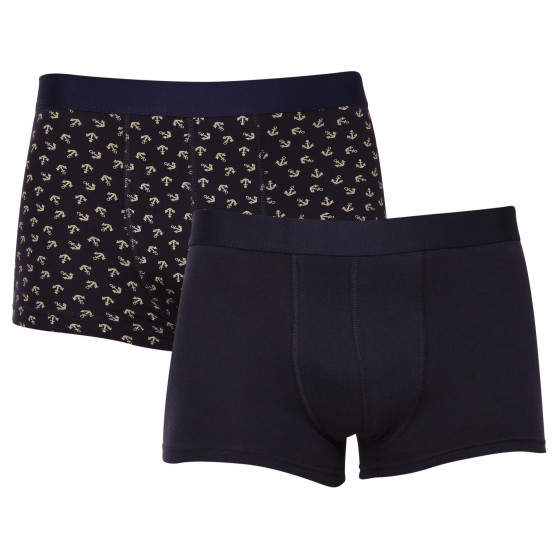 2PACK Boxershorts för herrar Molvy blå (MP-1068-BEU)