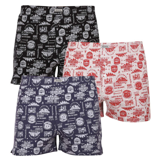 3PACKBoxershorts för herrar Andrie flerfärgad (PS 5676)