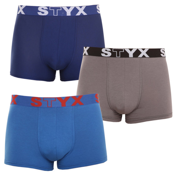 3PACK boxershorts för män Styx sport elastisk flerfärgad (G9676863)