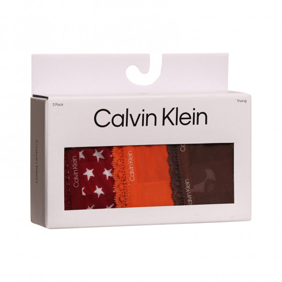 3PACK Stringtrosor för kvinnor Calvin Klein multicolour (QD3802E-65K)