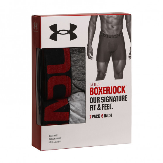 2PACK Boxershorts för herrar Under Armour grå (1363619 011)