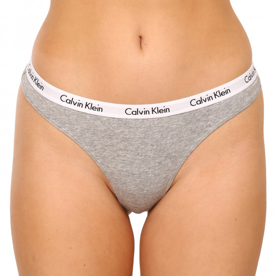 3PACK Stringtrosor för kvinnor Calvin Klein oversized multicolour (QD3800E-658)