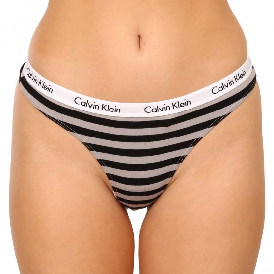 3PACK Stringtrosor för kvinnor Calvin Klein oversized multicolour (QD3800E-658)