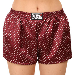 Damshorts Styx klassisk elastisk satin röd (L681)