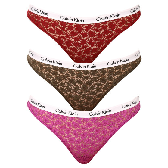 3PACK Brasilianska trosor för kvinnor Calvin Klein multicoloured (QD3925E-6VY)