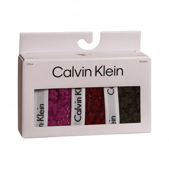 3PACK Brasilianska trosor för kvinnor Calvin Klein multicoloured (QD3925E-6VY)