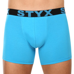 Boxershorts för män Styx lång sport elastisk ljusblå (U1169)