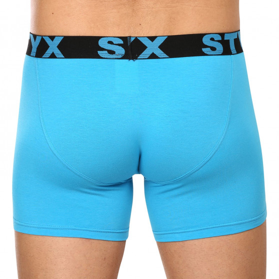 Boxershorts för män Styx lång sport elastisk ljusblå (U1169)