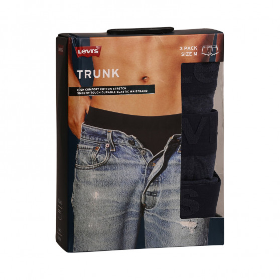 3PACK Boxershorts för herrar Levis blå (905042001 008)