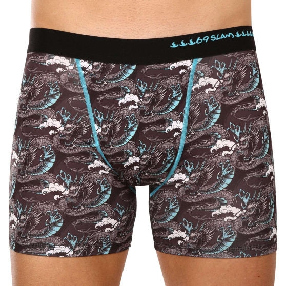 Boxershorts för män 69SLAM fit moon dragon blue (MBYMNB-PO)