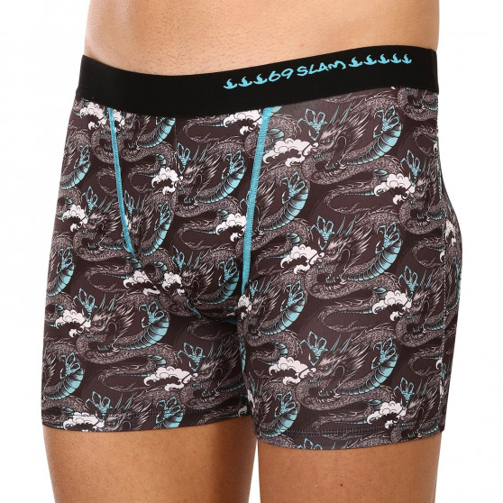 Boxershorts för män 69SLAM fit moon dragon blue (MBYMNB-PO)