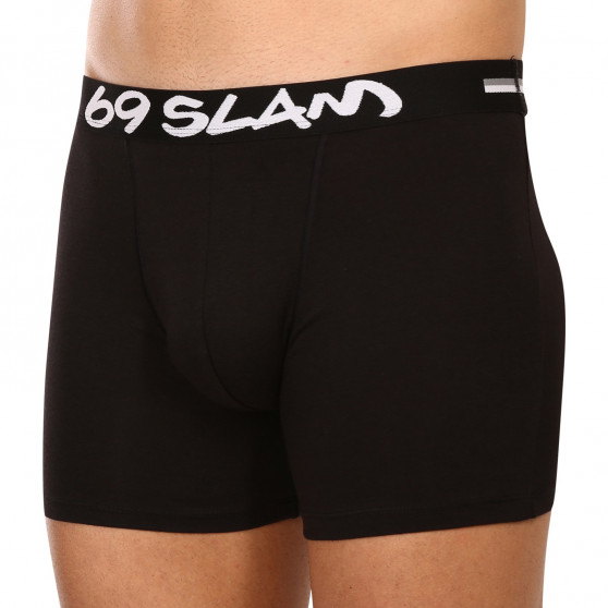 Boxershorts för män 69SLAM fit bamboo plain (MBVPLN-BK)