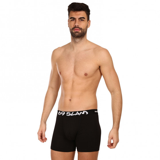 Boxershorts för män 69SLAM fit bamboo plain (MBVPLN-BK)