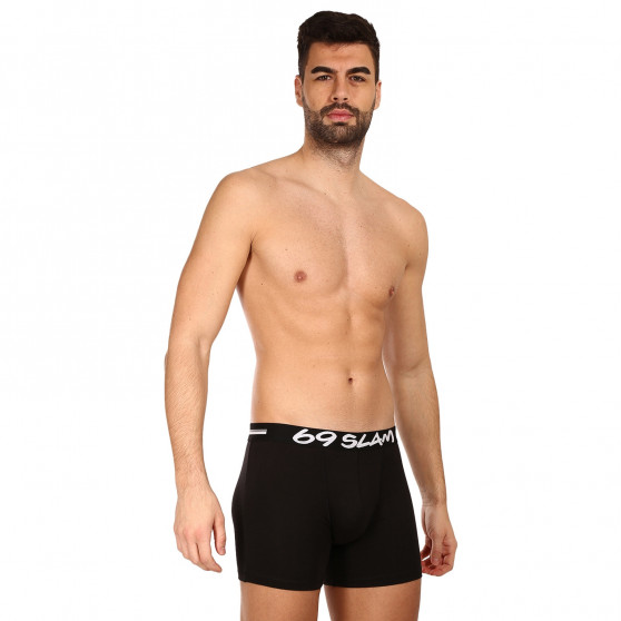 Boxershorts för män 69SLAM fit bamboo plain (MBVPLN-BK)