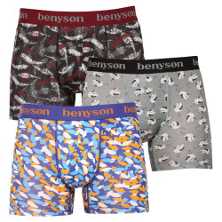 3PACK Boxershorts för herrar Benysøn bambu multicolour (BENY-7010)