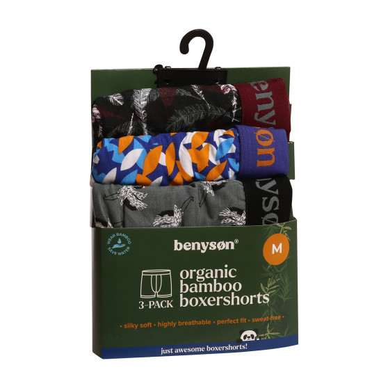 3PACK Boxershorts för herrar Benysøn bambu multicolour (BENY-7010)