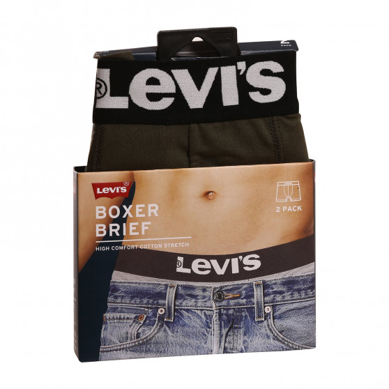 2PACK Boxershorts för herrar Levis grön (905001001 011)