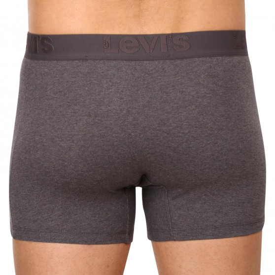 3PACK Boxershorts för herrar Levis grå (905045001 007)