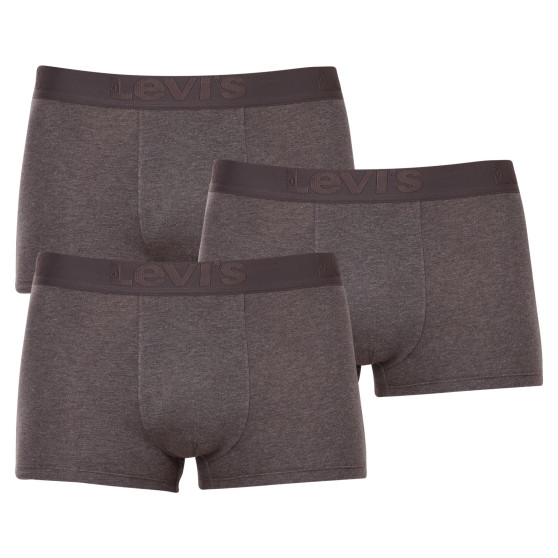 3PACK Boxershorts för herrar Levis grå (905042001 007)