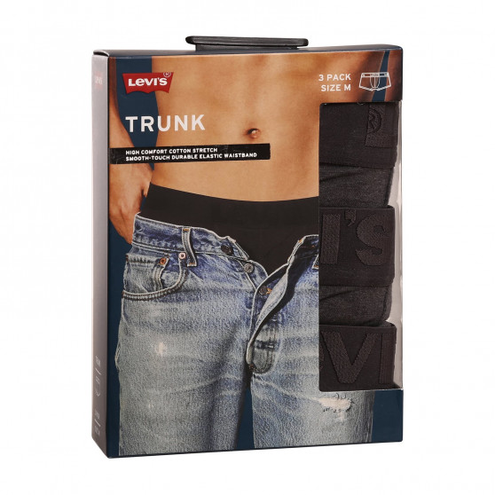 3PACK Boxershorts för herrar Levis grå (905042001 007)