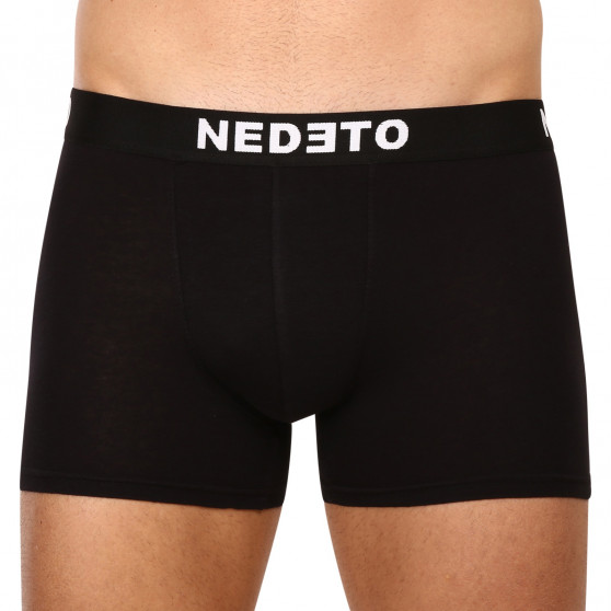 10PACK Boxershorts för herrar Nedeto svart (10NDTB001-brand)