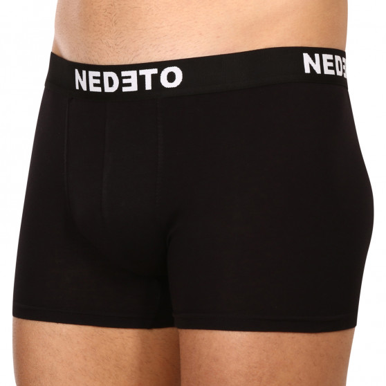 10PACK Boxershorts för herrar Nedeto svart (10NDTB001-brand)