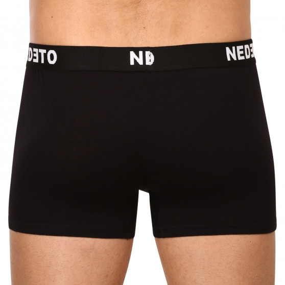 10PACK Boxershorts för herrar Nedeto svart (10NDTB001-brand)