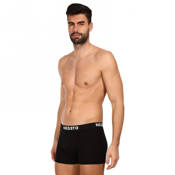 10PACK Boxershorts för herrar Nedeto svart (10NDTB001-brand)