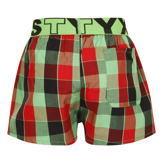 Barnshorts Styx sport elastisk flerfärgad (BJ938)