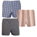 3PACKBoxershorts för herrar  flerfärgad oversized Foltýn