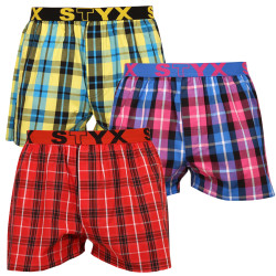 3PACK Boxershorts för herrar Styx sport elastisk flerfärgad (B9313233)