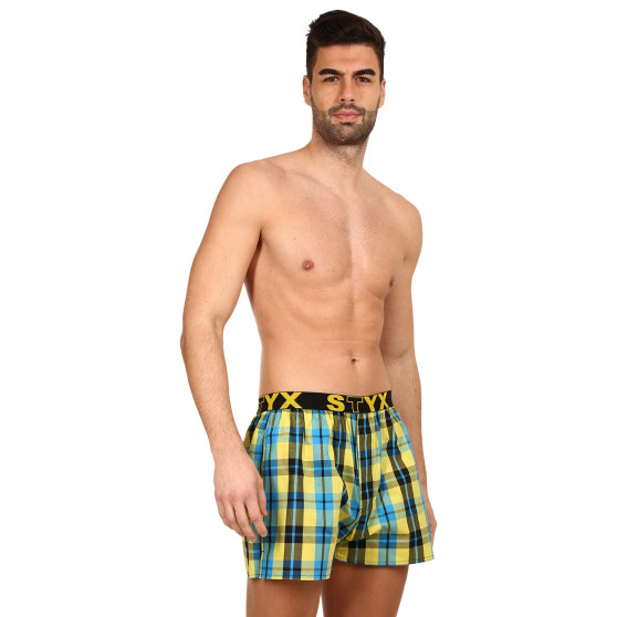 3PACK Boxershorts för herrar Styx sport elastisk flerfärgad (B9313233)