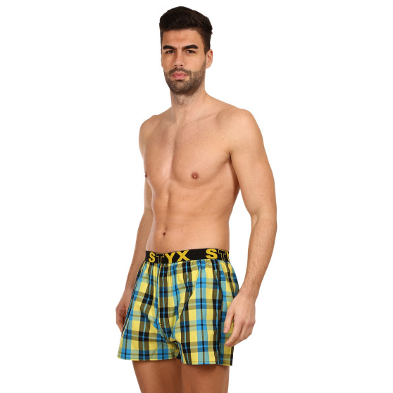 3PACK Boxershorts för herrar Styx sport elastisk flerfärgad (B9313233)