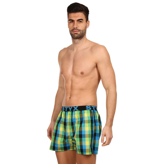 3PACK Boxershorts för herrar Styx sport elastisk flerfärgad (B9343536)