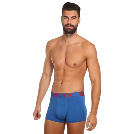 3PACK Boxershorts för herrar Styx sport elastisk blå (3G96789)