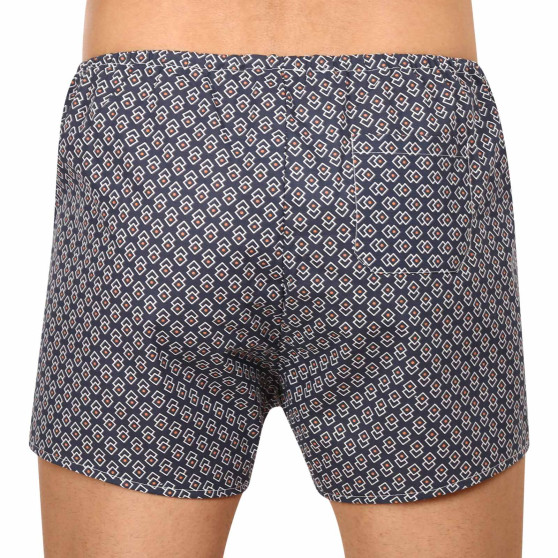 Boxershorts för herrar Foltýn mörkblå diamanter (K33)