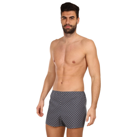 Boxershorts för herrar Foltýn mörkblå diamanter (K33)