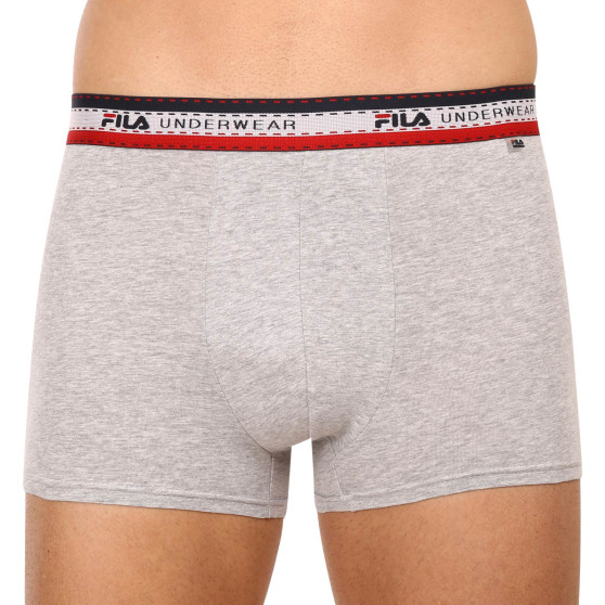 3PACK Boxershorts för herrar Fila grå (FU5059/3-400)