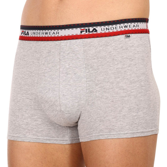 3PACK Boxershorts för herrar Fila grå (FU5059/3-400)