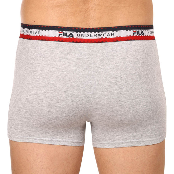 3PACK Boxershorts för herrar Fila grå (FU5059/3-400)