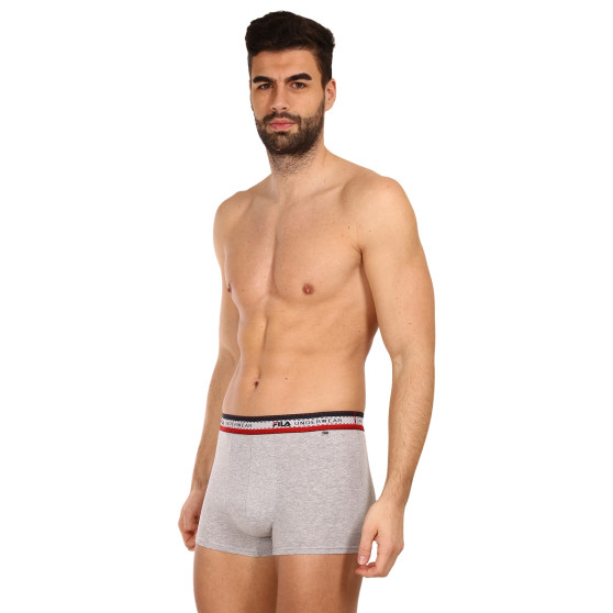 3PACK Boxershorts för herrar Fila grå (FU5059/3-400)