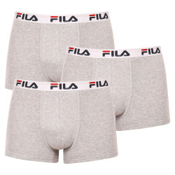 3PACK Boxershorts för herrar Fila grå (FU5016/3-400)