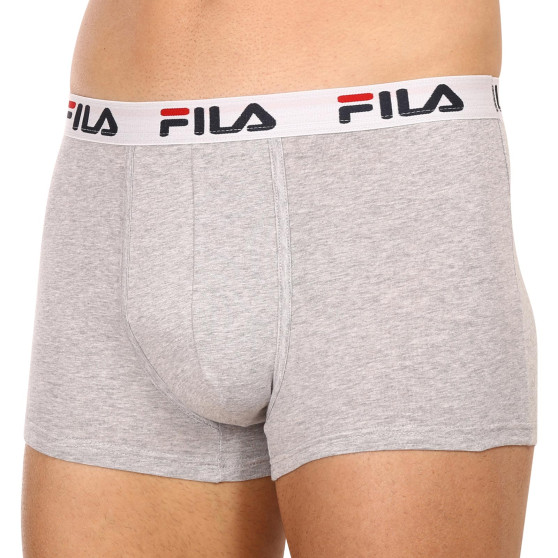 3PACK Boxershorts för herrar Fila grå (FU5016/3-400)