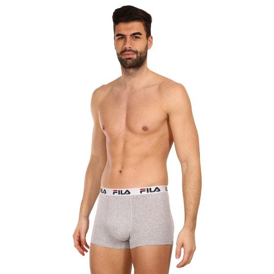 3PACK Boxershorts för herrar Fila grå (FU5016/3-400)