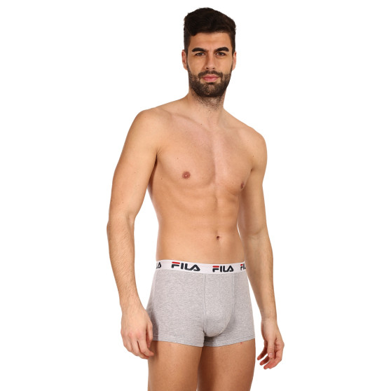 3PACK Boxershorts för herrar Fila grå (FU5016/3-400)