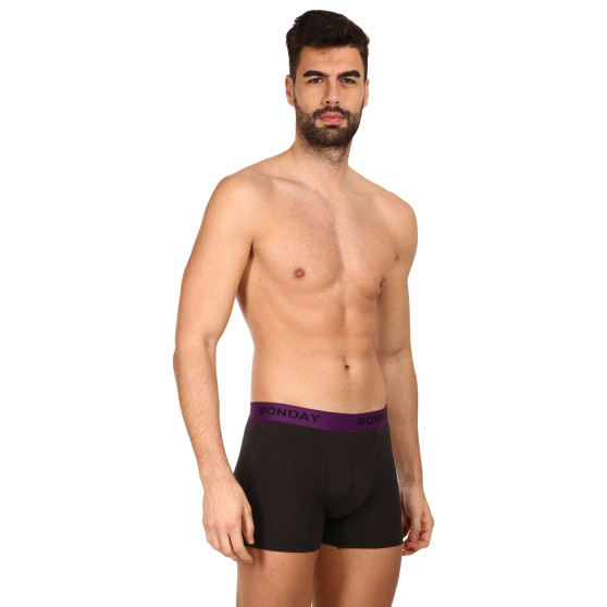 7PACK Boxershorts för herrar Nedeto svart (7NDTB001-week)